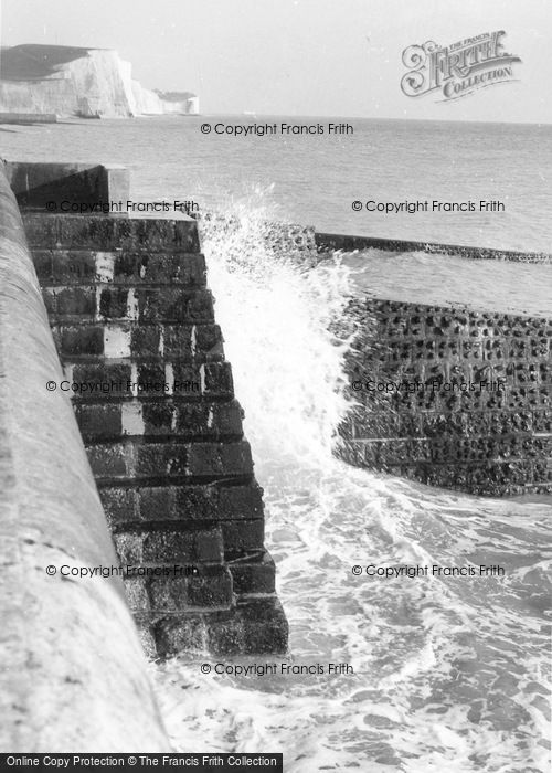 Photo of Saltdean, Rough Sea c.1965
