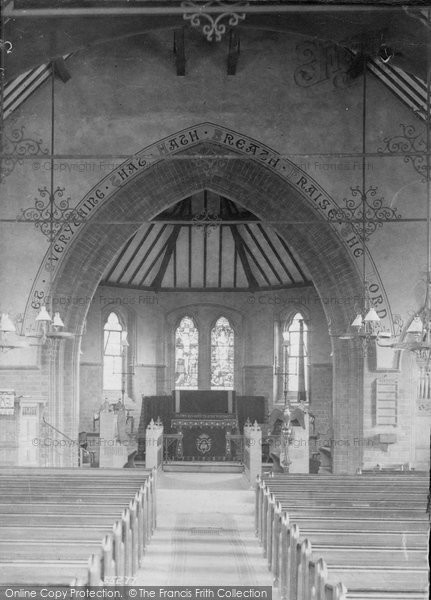 Photo of Saltney, Parish Church Interior 1906