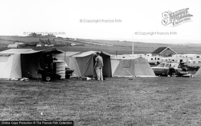 Photo of Saltwick Bay, Tents In The Camping Field, The Holiday Park c.1965
