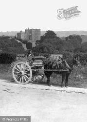 Horse And Cart And The Castle 1902, Saltwood