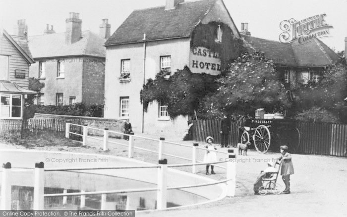 Photo of Saltwood, Pond And Castle Hotel c.1910
