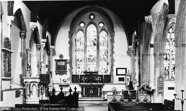 Photo of Sampford Peverell, St John The Baptist Church Interior c.1960