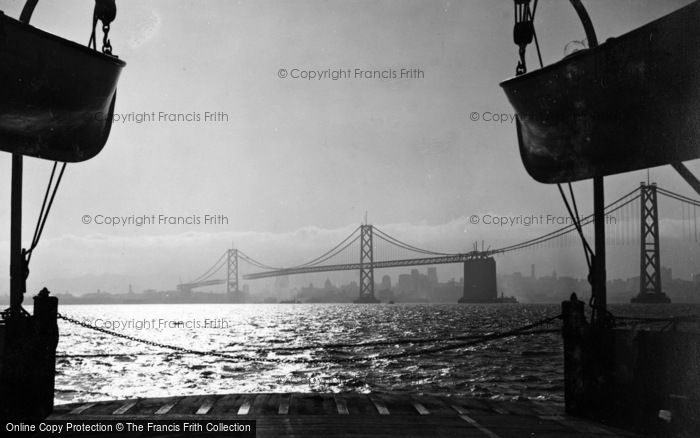 Photo of San Francisco, Bay Bridge From Oakland Ferry c.1935