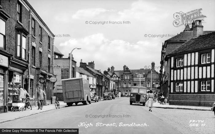 Photo of Sandbach, High Street c.1955