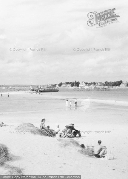 Photo of Sandbanks, On The Beach At Shell Bay c.1960