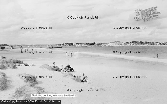 Photo of Sandbanks, View From The Beach At Shell Bay c.1960