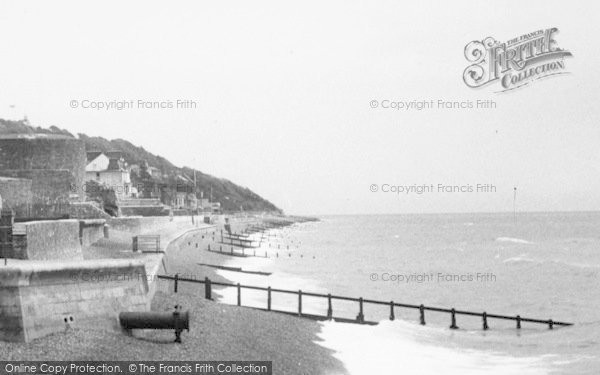 Photo of Sandgate, Castle And Beach c.1955