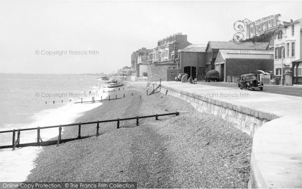 Photo of Sandgate, The Beach And Promenade c.1955
