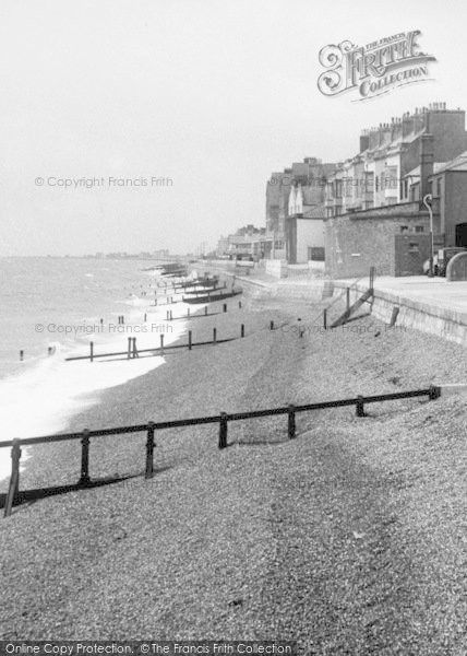 Photo of Sandgate, The Beach c.1955