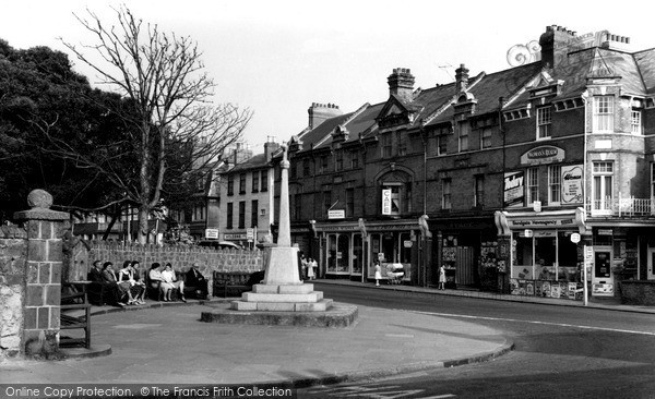 Photo of Sandgate, The Memorial And High Street c.1960