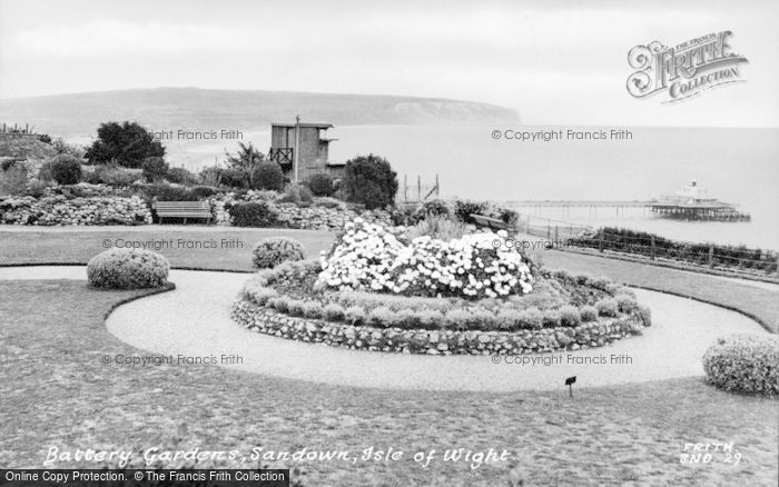 Photo of Sandown, Battery Gardens c.1955