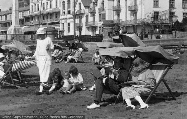 Photo of Sandown, Deck Chairs On The Beach 1923