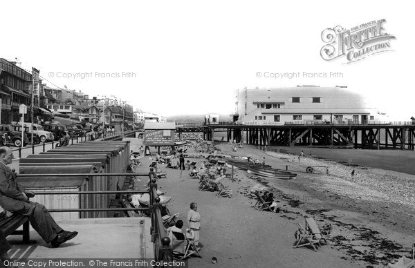 Photo of Sandown, The Beach c.1955