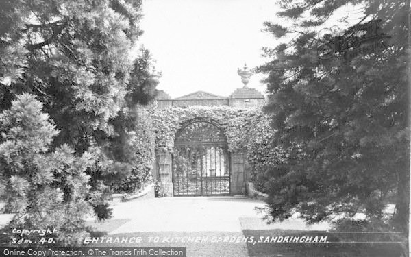 Photo of Sandringham, Entrance To Kitchen Gardens c.1935