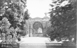 Entrance To Kitchen Gardens c.1935, Sandringham