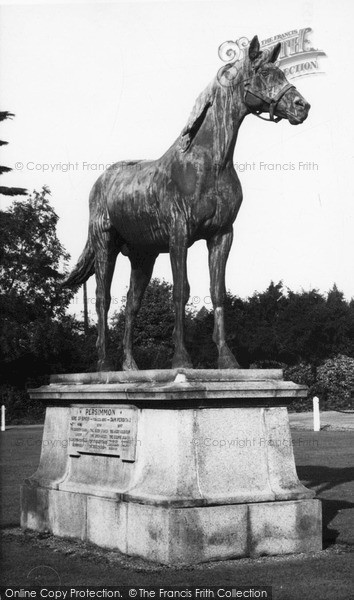 Photo of Sandringham, Statue Of Persimmon, 1896 Derby Winner c.1955