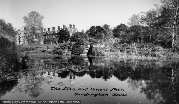 Photo of Sandringham, The Lake And Queen's Nest c.1955