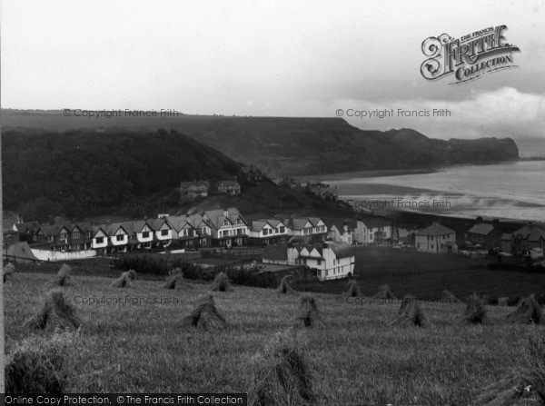 Photo of Sandsend, Harvest Field And Kettleness Point 1925