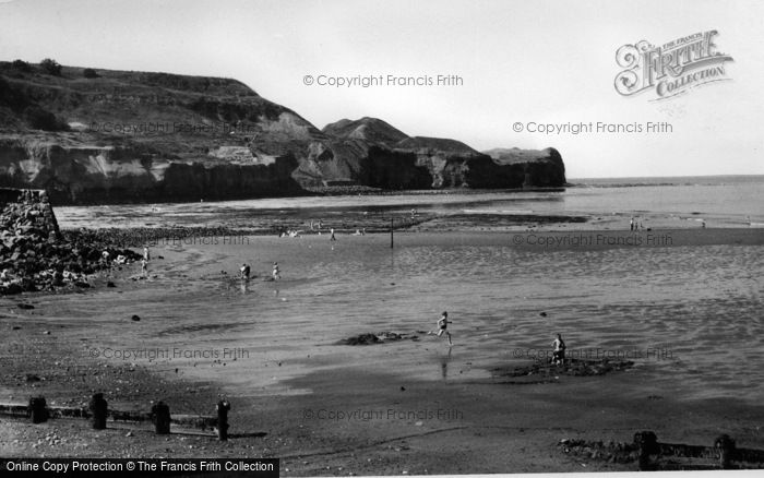 Photo of Sandsend, The Beach And Cliffs c.1955