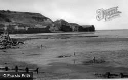 The Beach And Cliffs c.1955, Sandsend