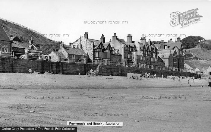 Photo of Sandsend, The Promenade And The Beach c.1955
