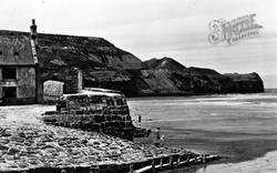 The Sea Wall And Ness c.1921, Sandsend