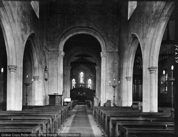 Photo of Sandwich, St Clement's Church Interior 1924