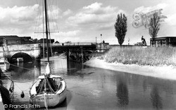 The River Stour And Bridge c.1960, Sandwich