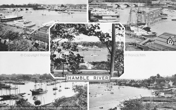 Photo of Sarisbury Green, Hamble River Composite c.1955