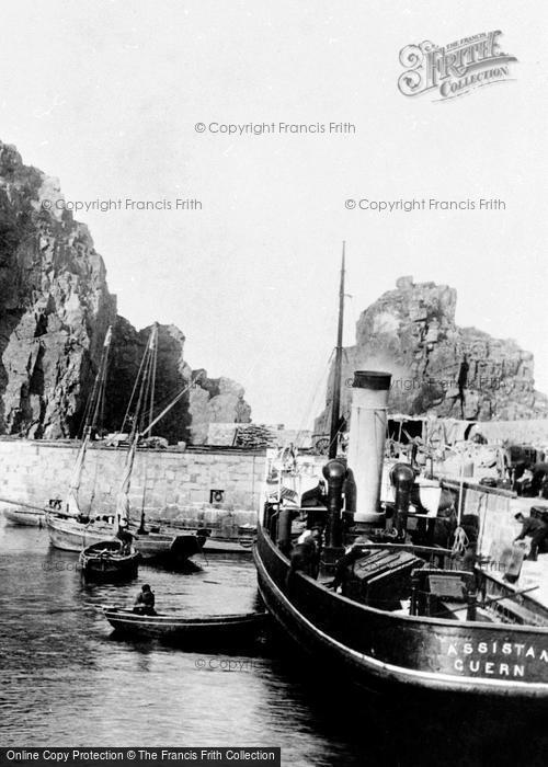 Photo of Sark, Creux Harbour 1894