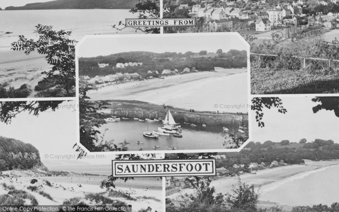 Photo of Saundersfoot, Composite c.1960