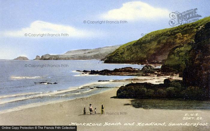 Photo of Saundersfoot, Monkstone Beach And Headland c.1950