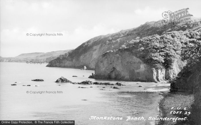 Photo of Saundersfoot, Monkstone Beach c.1950