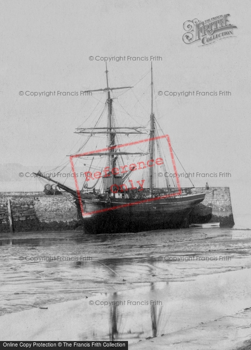 Photo of Saundersfoot, Ship In Harbour 1898