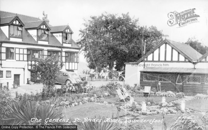 Photo of Saundersfoot, St Brides, Gardens c.1955