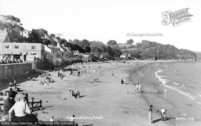 Photo of Saundersfoot, The Beach c.1960