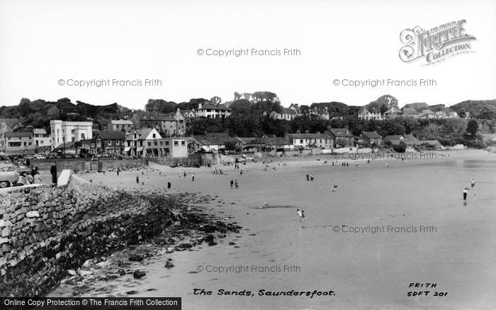 Photo of Saundersfoot, The Sands c.1965