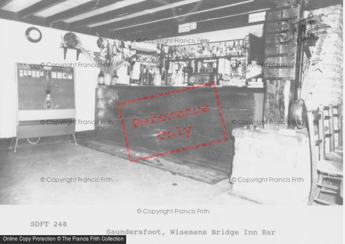 Photo of Saundersfoot, Wisemans Bridge Inn Bar c.1965