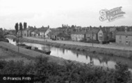 Fossdyke Navigation And Bridge Street c.1952, Saxilby