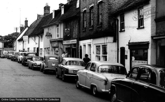 Photo of Saxmundham, Market Place Businesses c.1960