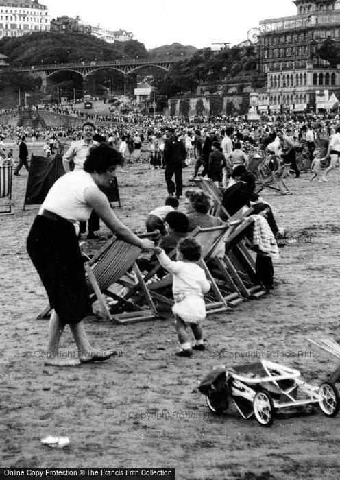 Photo of Scarborough, A Toddler, The Beach c.1960