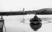 Scarborough, Boat Entering the Harbour c1955