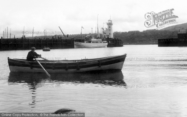 Photo of Scarborough, Boat Entering The Harbour c.1955