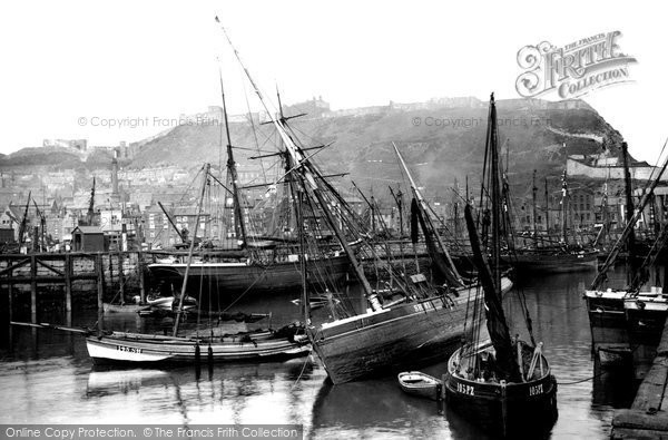 Photo of Scarborough, Castle Hill From The Harbour 1890