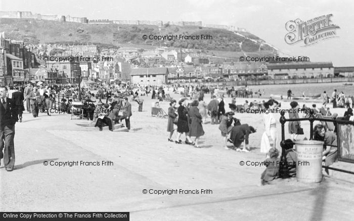 Photo of Scarborough, Crowds At South Sands c.1955