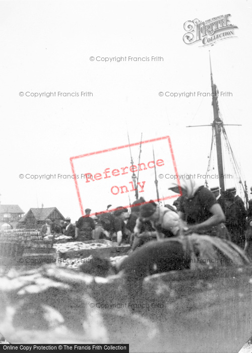 Photo of Scarborough, Fisher Girls Packing Herrings 1908
