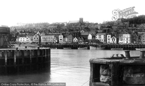 Photo of Scarborough, Harbour Entrance And Town 1958