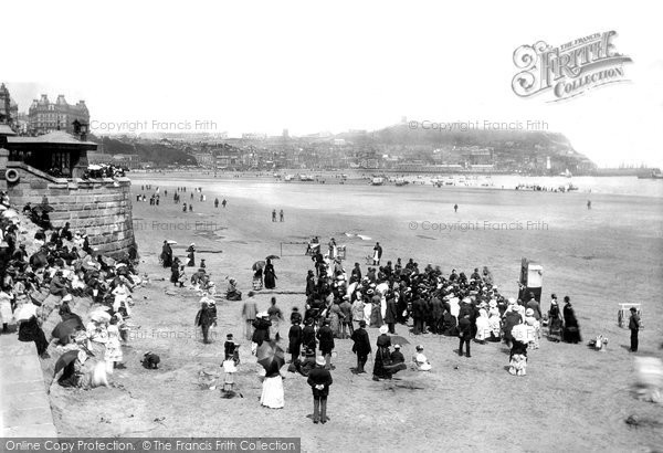 Photo of Scarborough, Puppet Show On The Beach c.1885