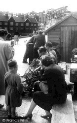 Repairing Lobster Pots c.1955, Scarborough