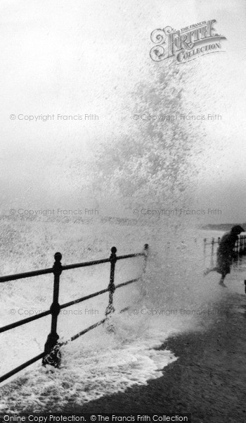 Photo of Scarborough, Rough Sea c.1960